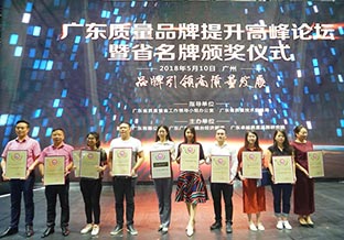 星空(中国)荣获“广东省名牌产品”称号